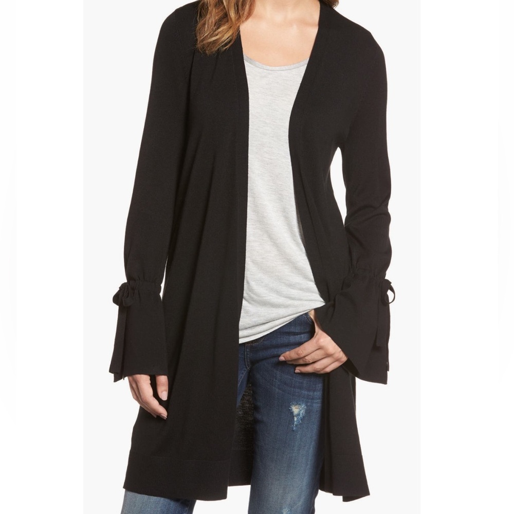 NWOT Halogen Lightweight Tie Sleeve Cardigan